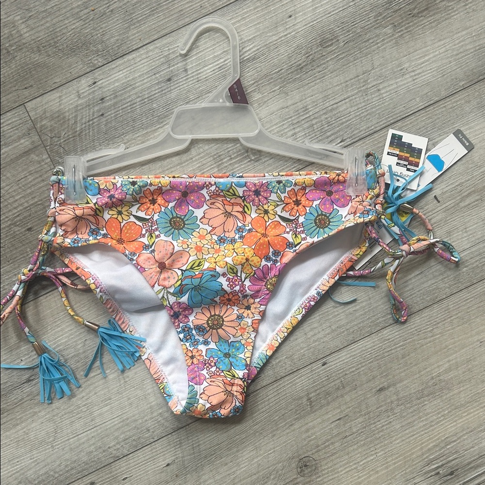 Juniors Floral Side-Tie Bikini Bottom - Multicolor